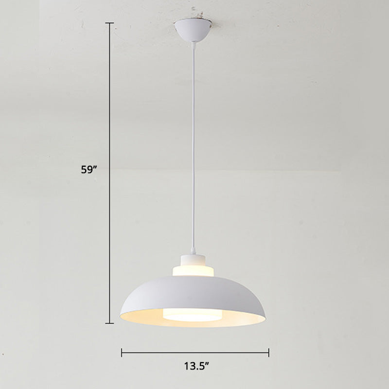 Macaron Aluminum Pendant Lamp: Stylish Single-Bulb Ceiling Hang Light With Acrylic Shade