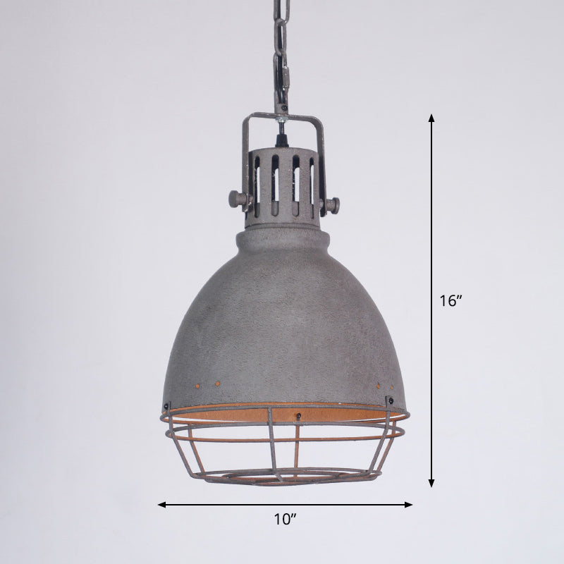 Industrial Metal Pendant Ceiling Lamp: Single-Shade Suspension Lighting For Bistro