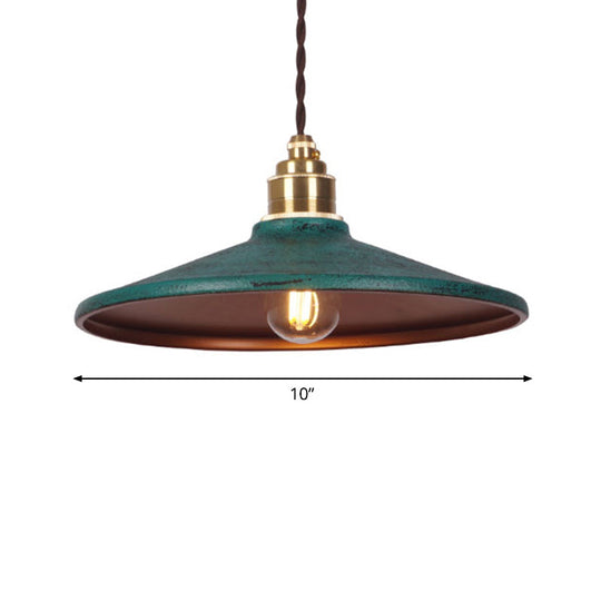 Industrial Metal Pendant Ceiling Lamp: Single-Shade Suspension Lighting For Bistro