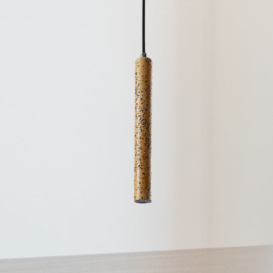 Nordic Cement Tube Pendant Light - 1 Yellow/Blue/Green 12’/21.5’H