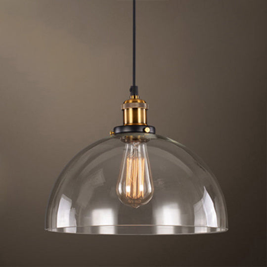 Nautical Glass Pendulum Pendant Light For Dining Room Suspension Smoke Gray / Semicircle