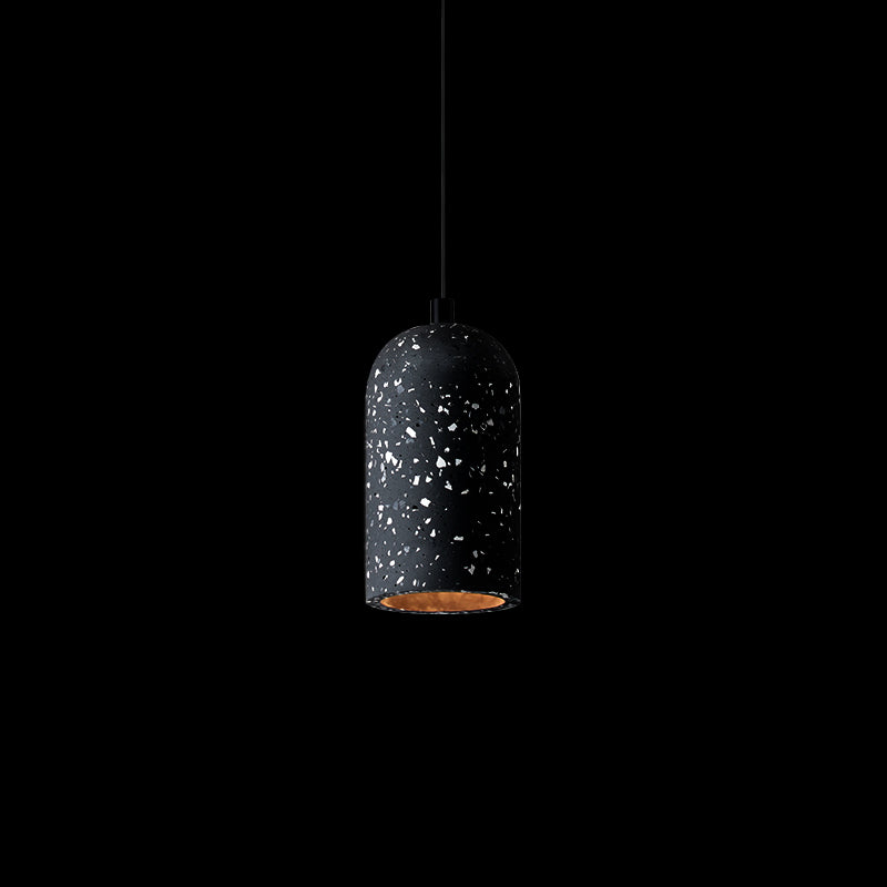 Nordic-Style Terrazzo Dome Pendant Light For Bedroom