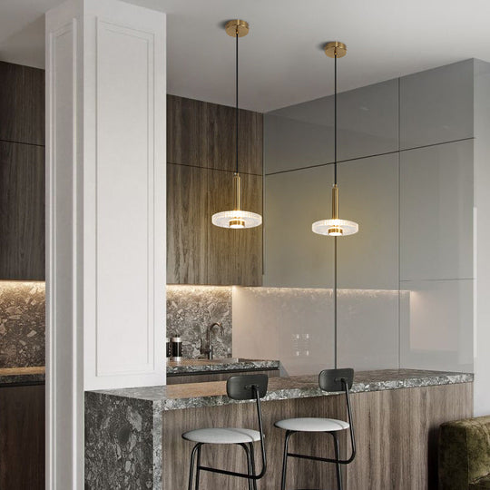 Sleek Acrylic Gold Led Ceiling Lamp - Perfect Bedroom Lighting 1 / Third Gear