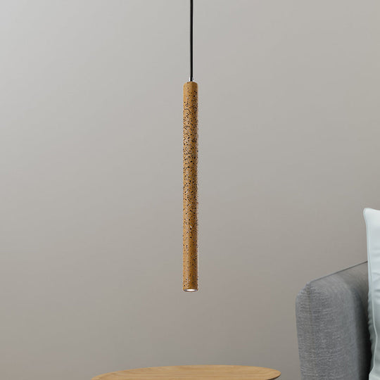 Nordic Style Concrete Pendant Light - 12’/21.5’H Tube 1 Black/White/Yellow Yellow / 21.5’