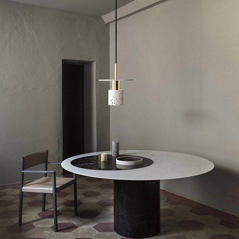 Modern Terrazzo Drop Pendant Lamp - Perfect For Dining Room White / 8’