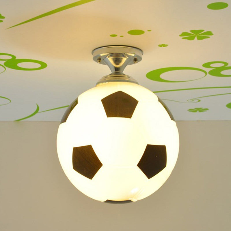 Fun Football Flushmount Ceiling Light For Boys Room