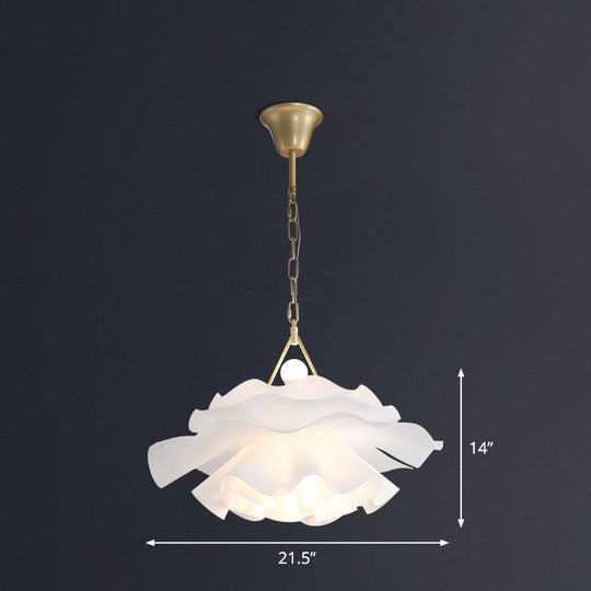 Minimalist Acrylic Flower Pendant Lighting: 2-Light Ceiling Fixture For Living Room
