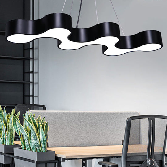 Irregular Shape Pendant Ceiling Light: Modern Acrylic Led Fixture For Office Lighting