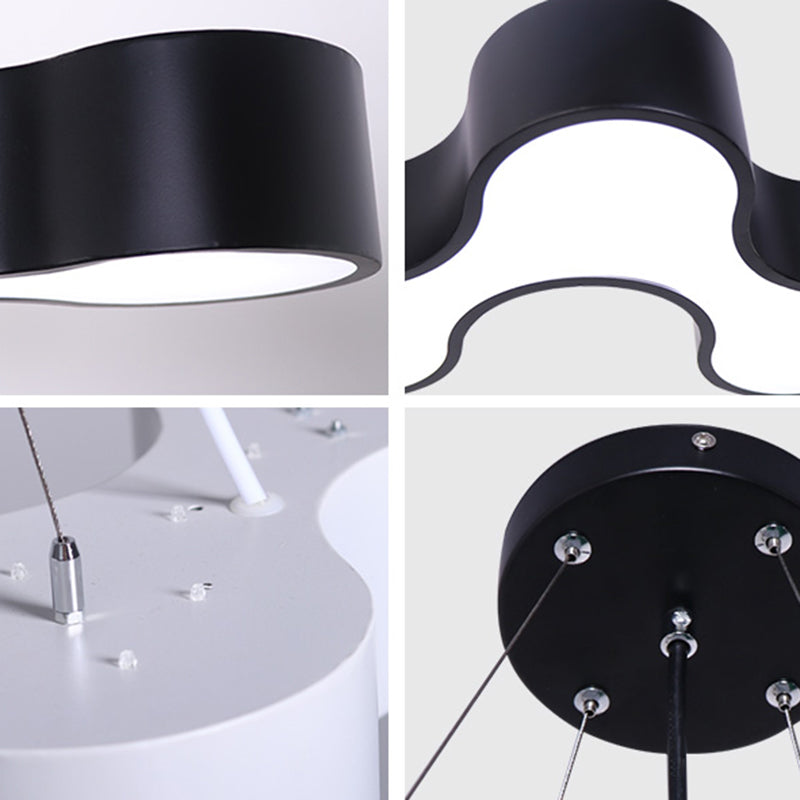 Irregular Shape Pendant Ceiling Light: Modern Acrylic Led Fixture For Office Lighting