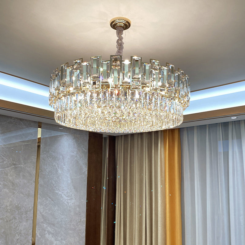 Modern Multi-Layer Crystal Chandelier Pendant For Living Room