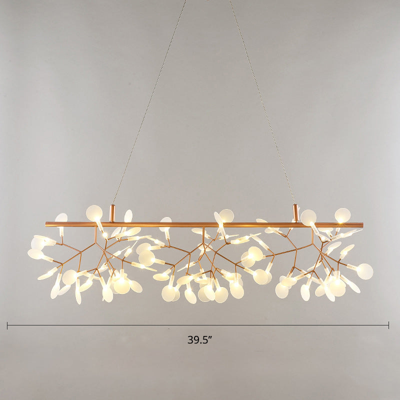 Minimalist Acrylic Gold Pendant Ceiling Lamp - Heracleum Over Island Lighting