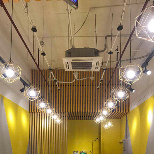 Gold Wire Cage Pendant Light - Nordic Style Ceiling Lamp For Dining Room