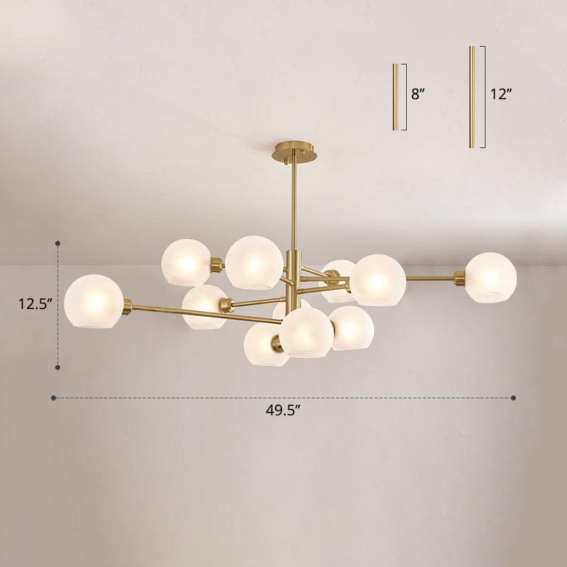 Sleek Postmodern Sputnik Chandelier For Living Room - Stylish Glass Ceiling Light Fixture
