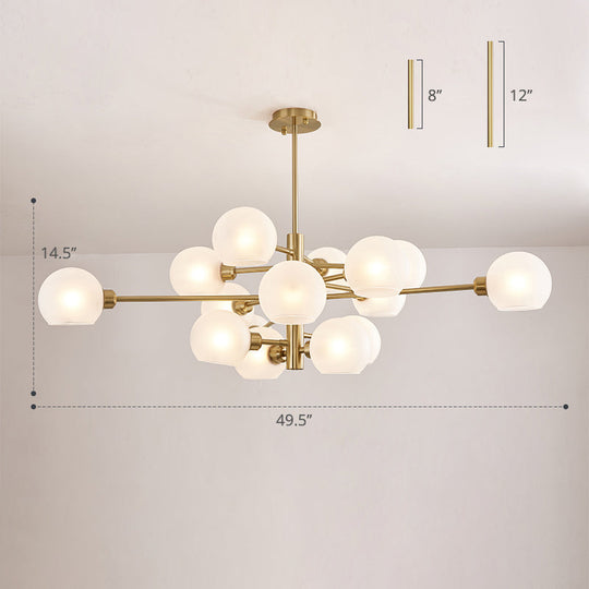 Sleek Postmodern Sputnik Chandelier For Living Room - Stylish Glass Ceiling Light Fixture