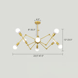 Spider Metal Chandelier: Modern Industrial Pendant Lighting For Clothing Shops And Commercial Spaces