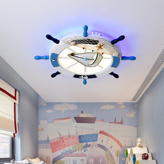 Modern Led Flush Mount Ceiling Light For Childs Mediterranean-Style Bedroom