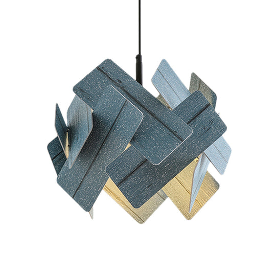 Nordic Style Acrylic Flower Pendant Lamp - Modern 1-Light Hanging Ceiling Light In Red/Blue/Light