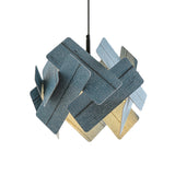Modern Nordic Style Flower Pendant Lamp With Red/Blue/Light Wood Finish - 1 Light Hanging Ceiling