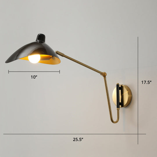 Duckbill Reading Light Metal Sconce - Adjustable Joint Perfect For Single Bedroom