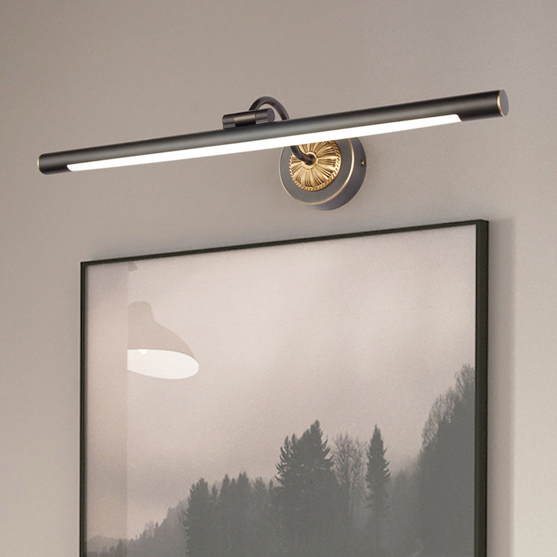 Metal Led Picture Light Traditional Vanity Sconce With Swing Arm - Ideal For Bathrooms Black / 17