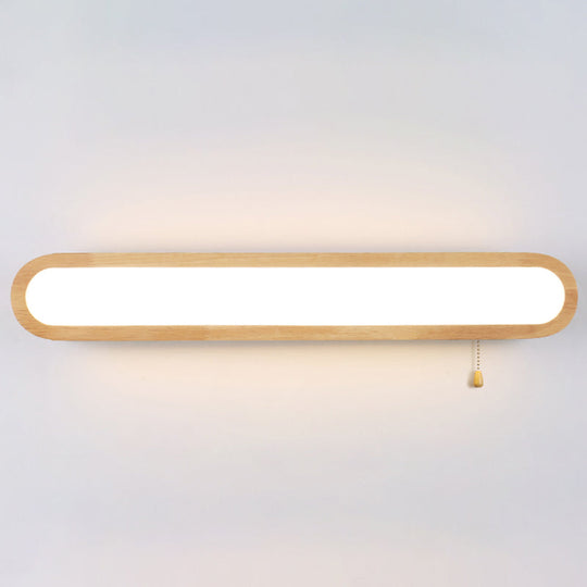 Sleek Led Wall Sconce With Acrylic Diffuser - Ideal For Hallways Beige / 25.5