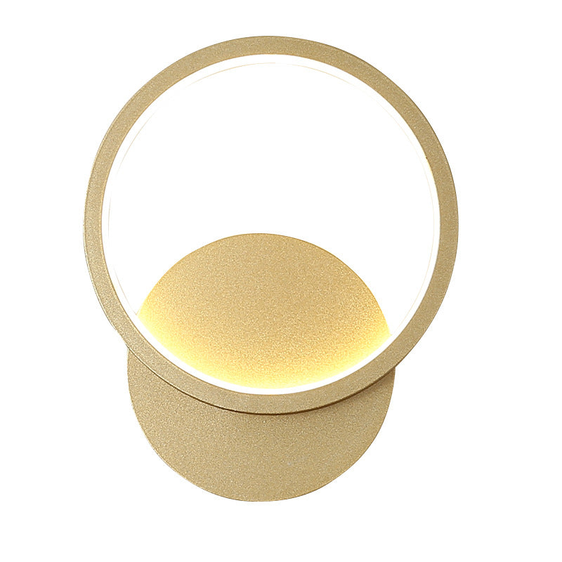 Halo Led Wall Sconce Lighting - Minimalistic Acrylic Light In White For Living Room