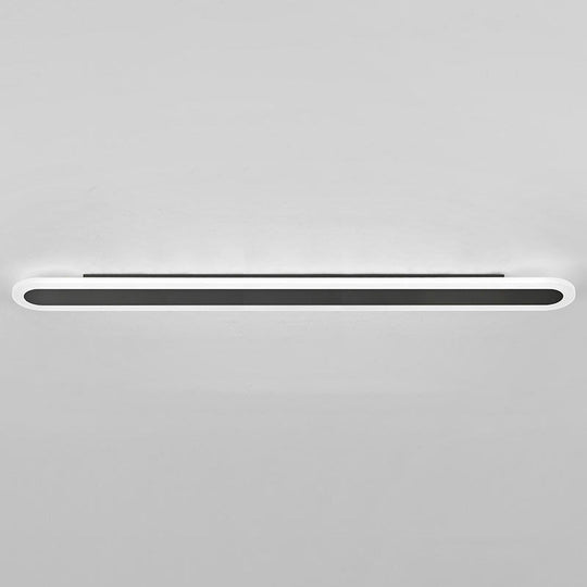 Nordic Style Acrylic Bar Led Wall Sconce For Corridor Lighting Black / 39.5 White