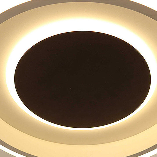 Modern Acrylic Round Pendant Light - 14’/19.5’ Wide Led Ceiling Lamp With White/Warm/Natural Options