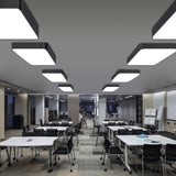 Contemporary Black Led Flushmount Ceiling Lamp For Office Spaces / 23.5’ White