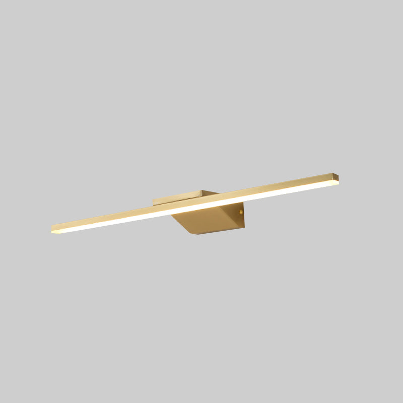 Postmodern Brass Led Sconce Vanity Light With Acrylic Bath Wall Fixture / 21.5