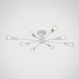 Modern Industrial Metal Flush Mount Ceiling Light Fixture 8 / White