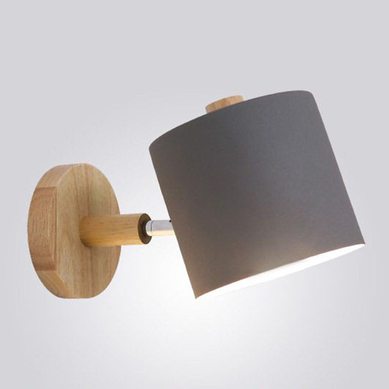 Nordic Metal Wall Lamp With Rotating Head - Ideal For Small Spaces Grey / Cylinder