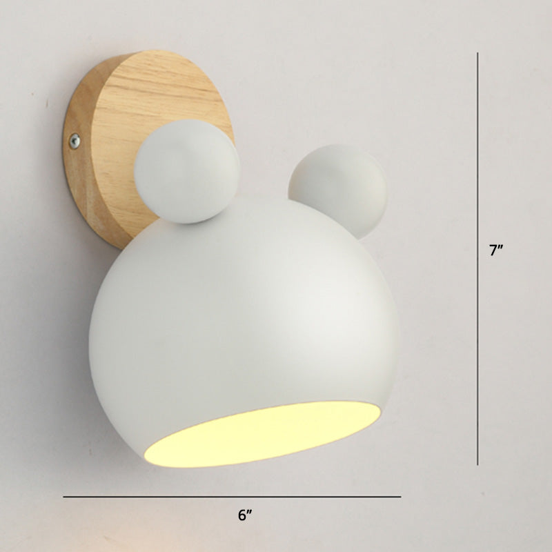 Macaron Style Rotatable Shade Wall Mounted Reading Light - 1-Light Metal Lamp For Bedroom