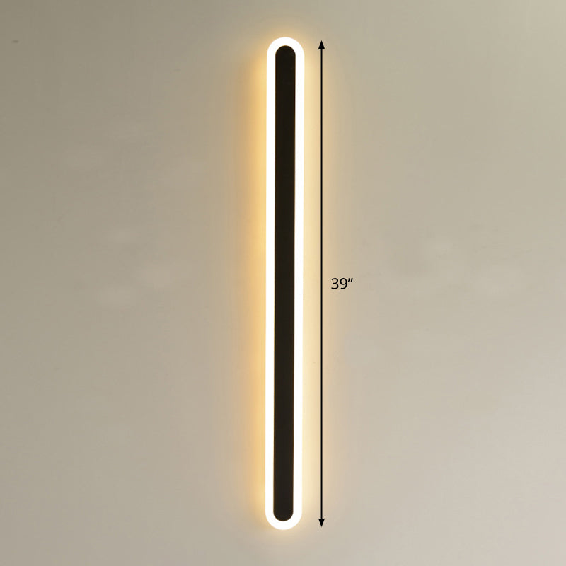 Sleek Elliptical Acrylic Wall Sconce With Led Lighting For Aisle