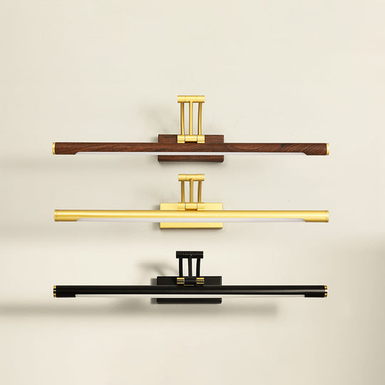 Led Wall Mount Vanity Light - Minimalist Tube Shape Acrylic Fixture With 3-Joint Swing Arm