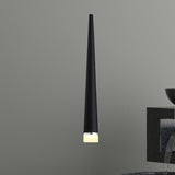 Minimalist Tapered Ceiling Light: White/Black Metal Led Pendant Fixture In White/Warm/Neutral Black