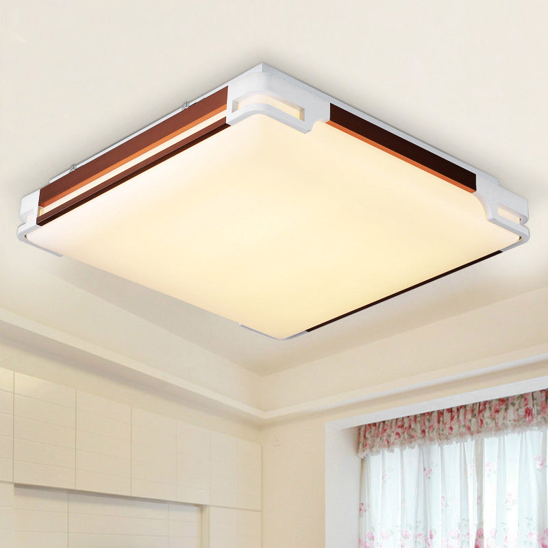 Simplicity Thin Acrylic Ceiling Light - Led Brown Flushmount (20.5/25/35 Wide)