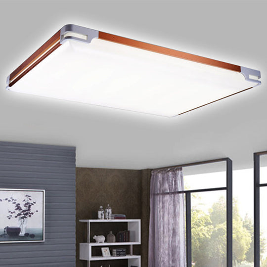 Simplicity Thin Acrylic Ceiling Light - Led Brown Flushmount (20.5’/25’/35’ Wide)