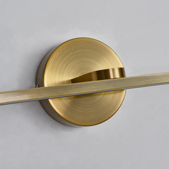 Metal Led Wall Light For Bath With Simple Style And Elliptical Sconce Fixture