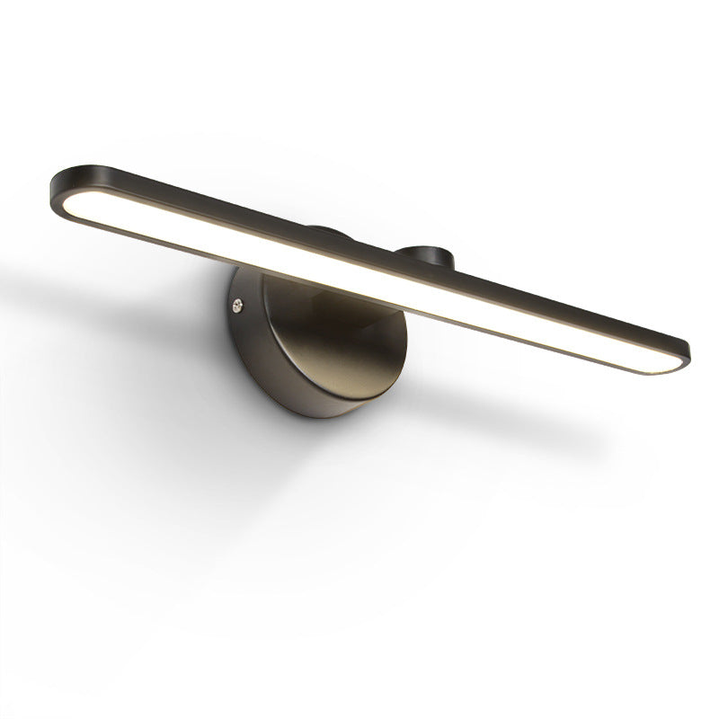 Metal Led Wall Light For Bath With Simple Style And Elliptical Sconce Fixture