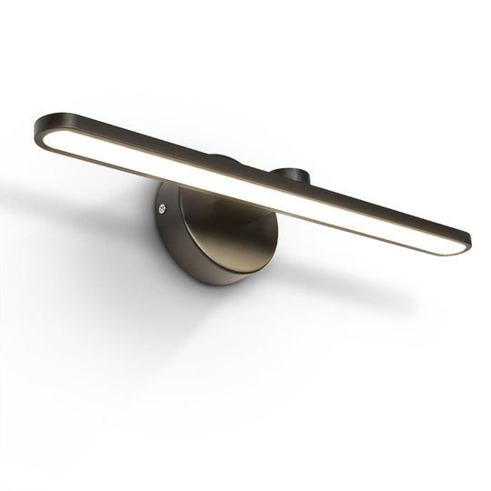 Metal Led Wall Light For Bath With Simple Style And Elliptical Sconce Fixture