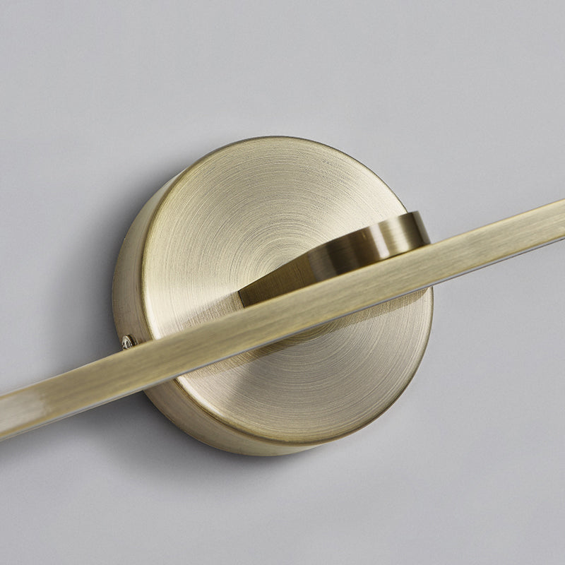 Metal Led Wall Light For Bath With Simple Style And Elliptical Sconce Fixture Bronze / 12 Warm