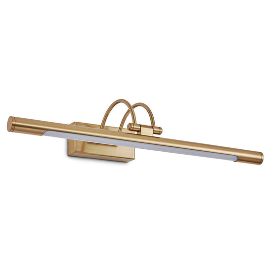 Adjustable Tubular Led Wall Sconce Vanity Light With Minimalistic Design And Plastic Shade Bronze /