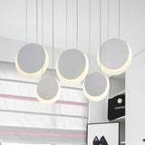 Anna - Moon Shaped Pendant Nordic Metal 3/4/5 Lights Cluster Light