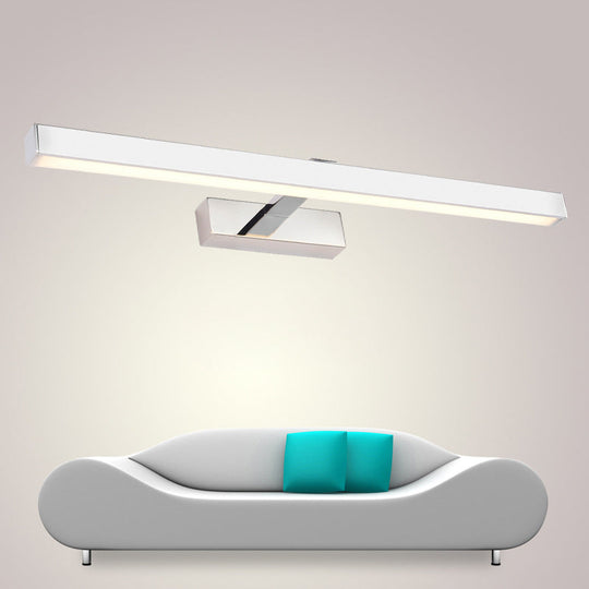 Minimalist White Rod Acrylic Led Wall Lamp - Bathroom Vanity Light