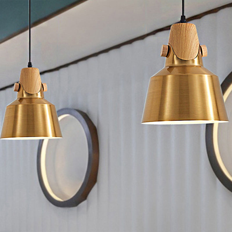 Modern Dome Metal Pendant Lighting - 1-Light Brass Hanging Lamp For Restaurant 8.5’/14’ Wide