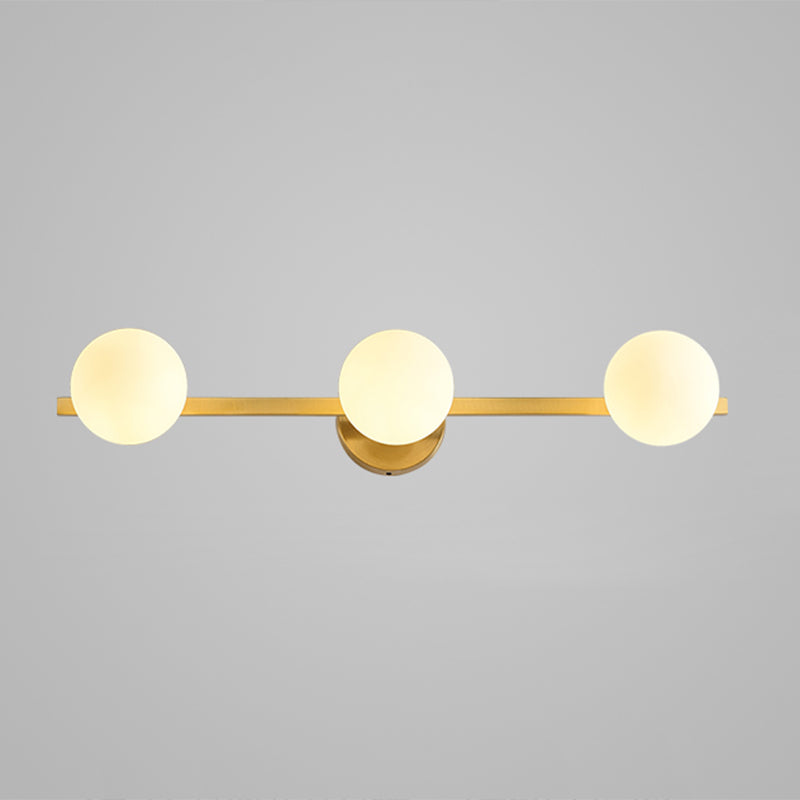 Postmodern Gold Glass Modo Vanity Wall Mount Lamp - Perfect For Bathrooms