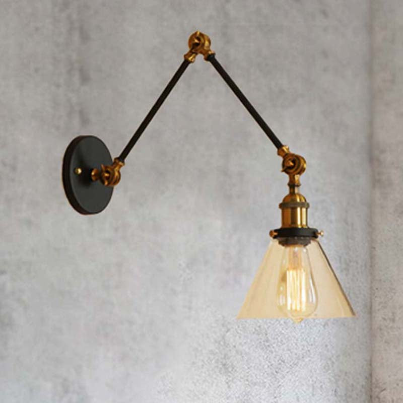 Vintage Style Wall Sconce With Clear Glass And Satin Brass Chrome Or Antique Finish - Perfect For