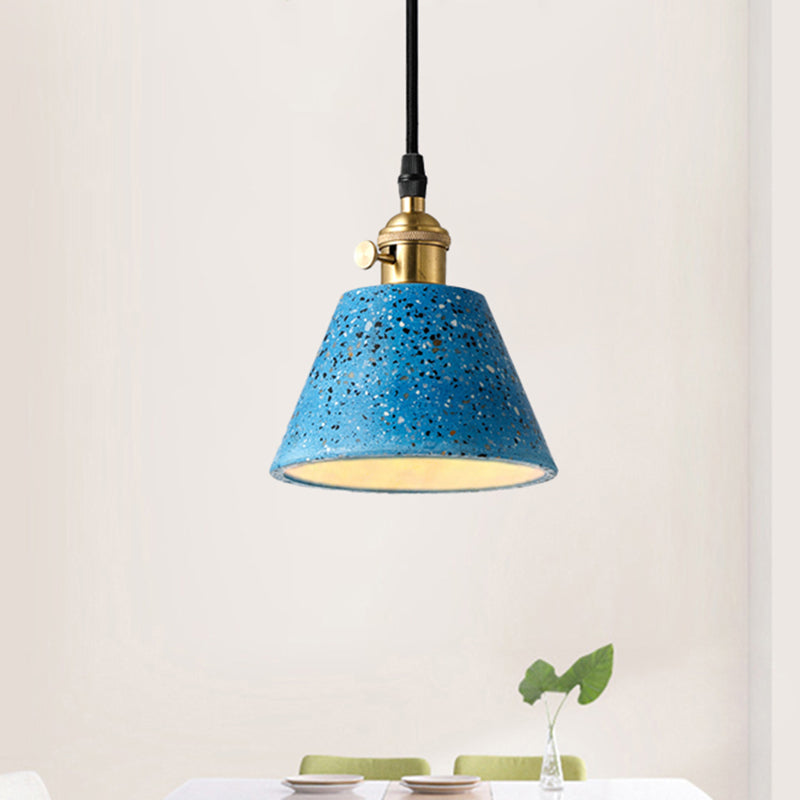 Vera - Nordic Style Black/Blue/Green Cone Concrete Pendant Lighting