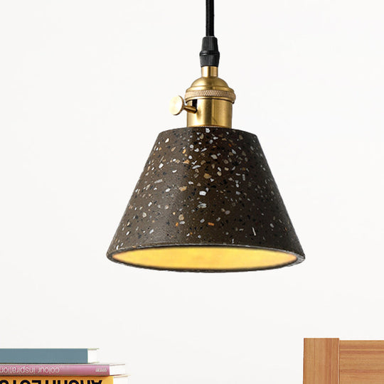 Vera - Nordic Style Black/Blue/Green Cone Concrete Pendant Lighting